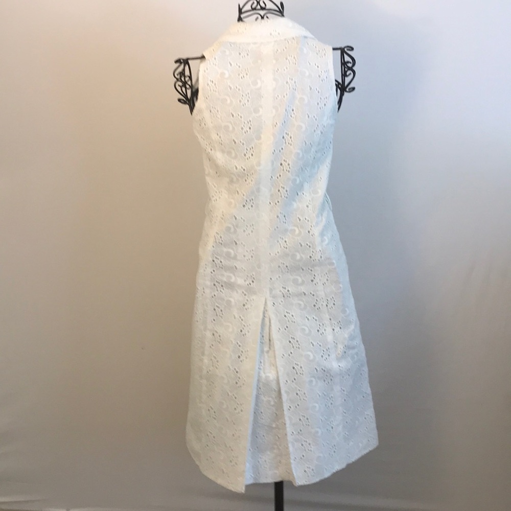 Etcetera White Sleeveless Eyelet Dress Size 0 - Picture 3 of 4